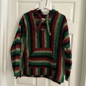 Multicolor Striped Men's Hippie Sweater